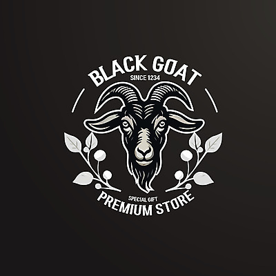 일러스트 육류 사람없음 라벨 풀잎 고급 은색 심볼 보양식 프리미엄 흑염소 국내일러스트 AI파일 음식 컬러 컨셉 잎 식재료 염소 프레임 풀_식물 몸보신 파일형식 벡터