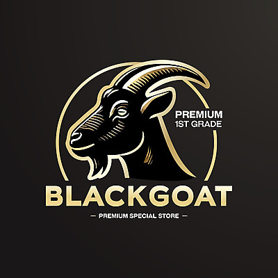 일러스트 육류 사람없음 라벨 금색 고급 심볼 보양식 프리미엄 흑염소 국내일러스트 AI파일 음식 컬러 컨셉 식재료 염소 프레임 몸보신 파일형식 벡터