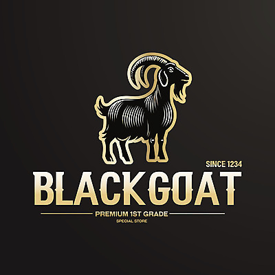 일러스트 육류 사람없음 라벨 금색 고급 심볼 보양식 프리미엄 흑염소 국내일러스트 AI파일 음식 컬러 컨셉 식재료 염소 프레임 몸보신 파일형식 벡터