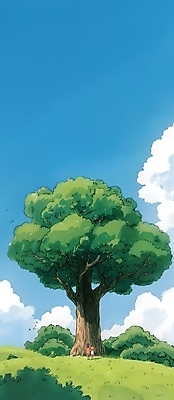 JPG 전신 나무 구름 여자 남자 어린이 일러스트 자연 하늘 나뭇잎 풍경 소녀 소년 잔디 두명 초록색 여름 파란색 평화 어린이만 국내일러스트 AI일러스트 AI콘텐츠 자연요소 식물 계절 컬러 컨셉 잎 사람 생태계 파일형식