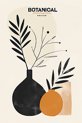 PSD 포스터 잎 일러스트 추상 사람없음 나뭇가지 빈티지 단순화된 베이지색 보테니컬아트 국내일러스트 나무 식물 컬러 컨셉 무늬 파일형식