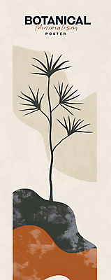 PSD 포스터 잎 일러스트 추상 사람없음 나뭇가지 빈티지 단순화된 베이지색 보테니컬아트 국내일러스트 나무 식물 컬러 컨셉 무늬 파일형식
