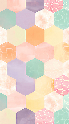 JPG 백그라운드 패턴 일러스트 사람없음 컬러풀 육각형 파스텔톤 헥사곤 국내일러스트 AI일러스트 AI콘텐츠 도형 컬러 무늬 파일형식