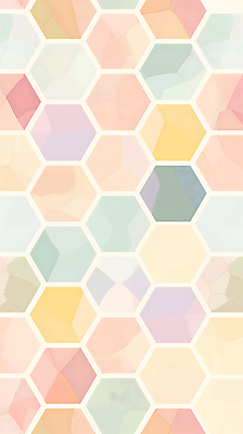 JPG 백그라운드 패턴 일러스트 사람없음 컬러풀 육각형 파스텔톤 헥사곤 국내일러스트 AI일러스트 AI콘텐츠 도형 컬러 무늬 파일형식