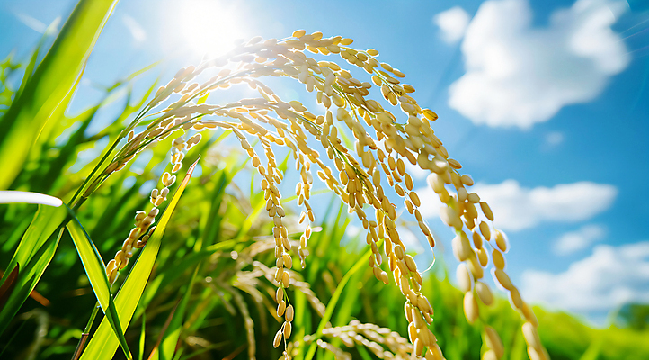 JPG 편집이미지 하늘 사람없음 햇빛 맑음 추수 벼 가을 편집실사 AI포토 AI콘텐츠 계절 농업 날씨 곡류 태양 CG 파일형식