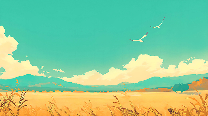 PSD 나무 구름 단풍 일러스트 자연 갈매기 하늘 산 갈대 풍경 초원 사람없음 벼 가을 감성 국내일러스트 자연요소 식물 계절 컨셉 잎 조류 곡류 생태계 파일형식