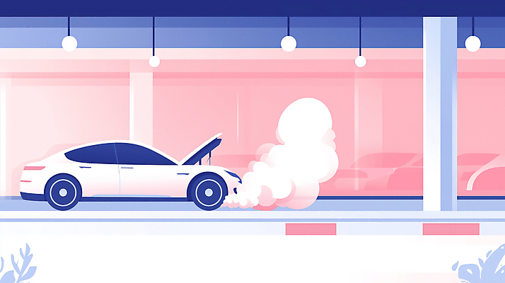 JPG 일러스트 자동차 안전 사람없음 연기 위험 주차 사건 사회이슈 주차장 전기자동차 차고 디지털아트 차사고 국내일러스트 AI일러스트 AI콘텐츠 육상교통 컨셉 파일형식