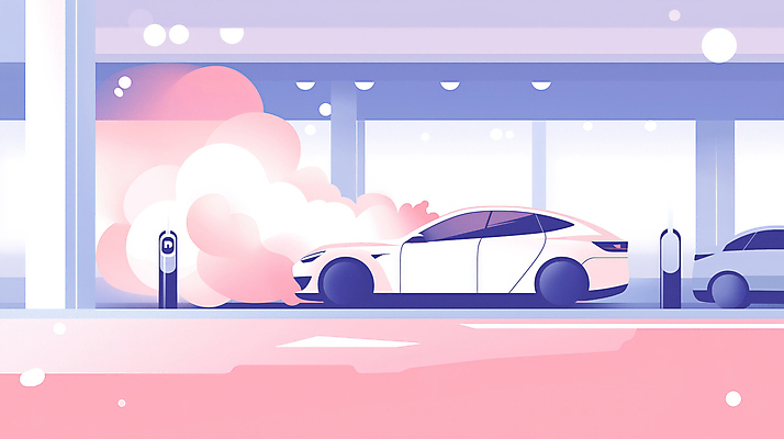 JPG 일러스트 자동차 안전 사람없음 연기 위험 주차 사건 사회이슈 주차장 전기자동차 차고 디지털아트 차사고 국내일러스트 AI일러스트 AI콘텐츠 육상교통 컨셉 파일형식