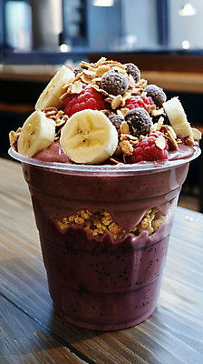 JPG 편집이미지 바나나 사람없음 컵 달콤 아침식사 디지털합성 하와이 베리 그래놀라 아사이베리 아사이볼 편집실사 AI포토 AI콘텐츠 식기 열매 음식 과일 식사 미국 맛 CG 파일형식