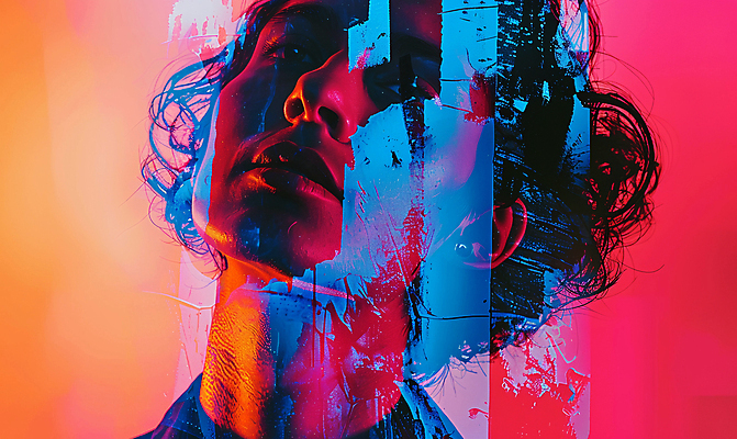 JPG 남자 백그라운드 일러스트 추상 한명 성인 그래픽 컬러풀 화려 팝아트 네온 기하학 성인남자한명만 국내일러스트 AI일러스트 AI콘텐츠 1 컬러 컨셉 무늬 사람 그림 남자한명만 성인남자만 파일형식