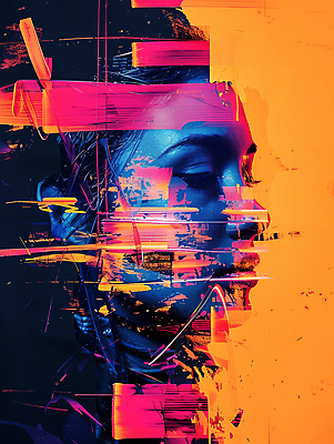 JPG 여자 백그라운드 일러스트 추상 한명 성인 그래픽 컬러풀 화려 팝아트 네온 기하학 성인여자한명만 국내일러스트 AI일러스트 AI콘텐츠 1 컬러 컨셉 무늬 사람 그림 여자한명만 성인여자만 파일형식