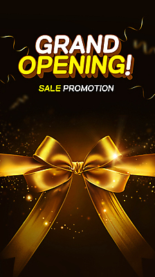 PSD 템플릿 리본 이벤트 사람없음 세일 금색 화려 황금 매듭 오픈행사 이미지템플릿 컬러 컨셉 오픈 파일형식