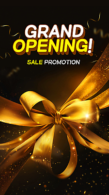 PSD 템플릿 리본 이벤트 사람없음 세일 금색 화려 황금 매듭 오픈행사 이미지템플릿 컬러 컨셉 오픈 파일형식