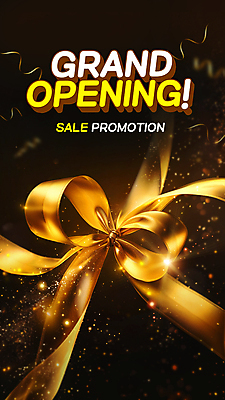 PSD 템플릿 리본 이벤트 사람없음 세일 금색 화려 황금 매듭 오픈행사 이미지템플릿 컬러 컨셉 오픈 파일형식