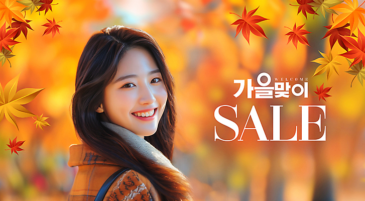 PSD 템플릿 배너 여자 단풍 낙엽 거리 한명 풍경 이벤트 성인 세일 가을 의료성형뷰티 성인여자한명만 이미지템플릿 1 계절 잎 사람 여자한명만 성인여자만 파일형식