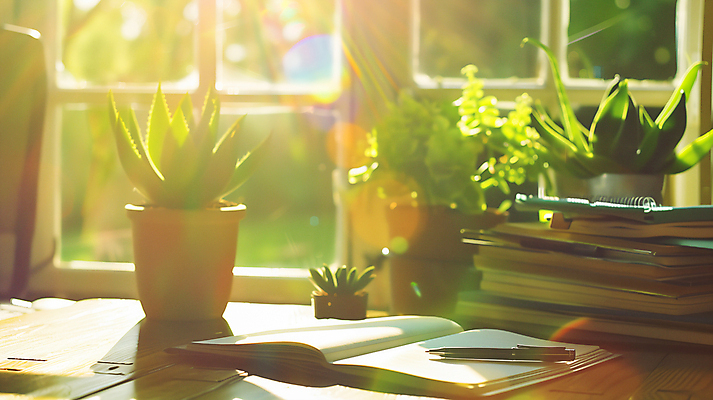JPG 편집이미지 화분 화초 창문 사람없음 햇빛 펜 평화 공책 다육식물 책더미 카피스페이스 편집실사 AI포토 AI콘텐츠 식물 컨셉 문구용품 책 태양 필기구 공백 CG 무더기 파일형식