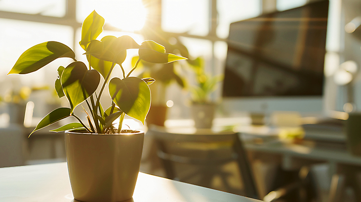 JPG 편집이미지 화분 화초 창문 사람없음 사무실 햇빛 평화 모니터 카피스페이스 편집실사 AI포토 AI콘텐츠 식물 컨셉 비즈니스 컴퓨터 태양 공백 CG 파일형식