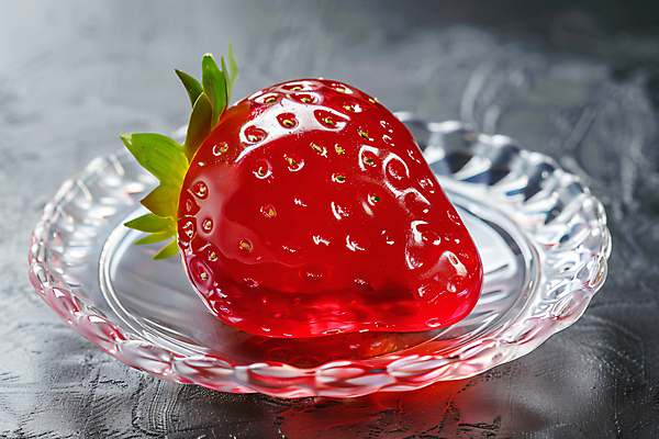 JPG 편집이미지 접시 딸기 디저트 사람없음 달콤 디지털합성 젤리 콜라겐 편집실사 AI포토 AI콘텐츠 식기 음식 과일 맛 CG 단백질 파일형식