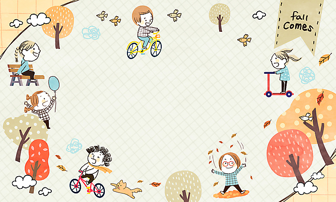 PSD 여자 남자 어린이 단풍 벤치 일러스트 소녀 소년 여러명 성인 빨간색 자전거 고양이 가을 추억 풍선 퀵보드 카피스페이스 국내일러스트 계절 교통수단 컬러 다수 컨셉 잎 의자 포유류 사람 반려동물 바이크 공백 파일형식