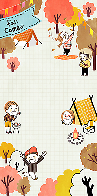 PSD 여자 남자 단풍 일러스트 단풍나무 텐트 여러명 성인 빨간색 캠핑 가을 추억 모닥불 바비큐 성인만 카피스페이스 국내일러스트 나무 계절 음식 컬러 다수 컨셉 잎 불 레저 캠핑도구 사람 공백 파일형식