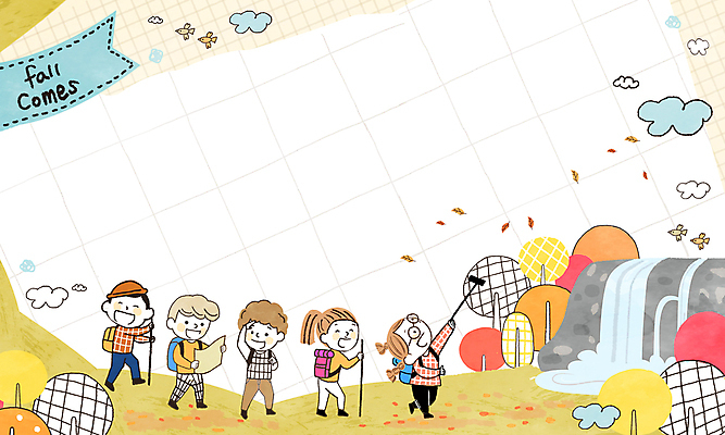 PSD 여자 남자 낙엽 일러스트 배낭 산 여러명 성인 빨간색 등산 폭포 가을 추억 등산스틱 성인만 카피스페이스 국내일러스트 계절 컬러 다수 컨셉 잎 가방 자연 사람 공백 트래킹 등산용품 파일형식