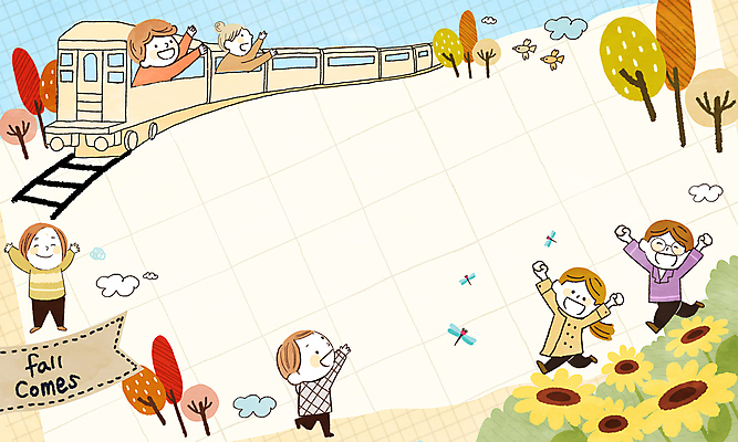 PSD 나무 여자 남자 어린이 단풍 일러스트 해바라기 여러명 성인 빨간색 손들기 기차 가을 추억 잠자리 기차여행 성인만 카피스페이스 국내일러스트 식물 계절 꽃 육상교통 컬러 여행 다수 곤충 컨셉 잎 모션 대중교통 사람 공백 파일형식