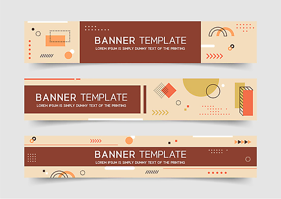 모양 템플릿 배너 배너템플릿 가로배너 컬러 패턴 추상 사람없음 가을 현수막 기하학 베이지색 배너세트 AI파일 계절 무늬 가로 세트 파일형식 벡터