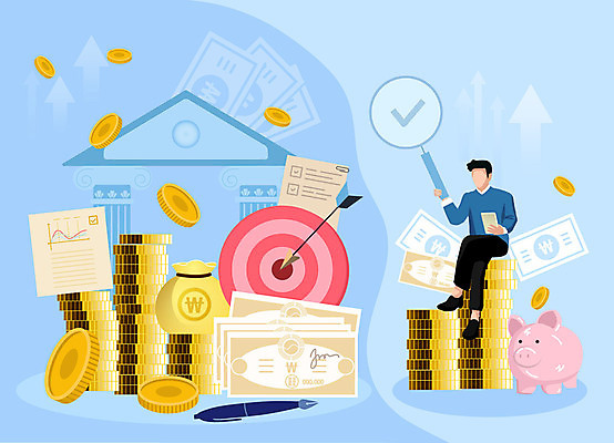 남자 하늘색 지폐 일러스트 돋보기 그래프 화살 한명 성인 태블릿 만년필 동전 돼지저금통 과녁판 재테크 문서 국회 백지수표 성인남자한명만 국내일러스트 국채 AI파일 1 돈 사람 금융 파란색 전자제품 스마트기기 펜 저금통 남자한명만 성인남자만 파일형식 벡터 채권