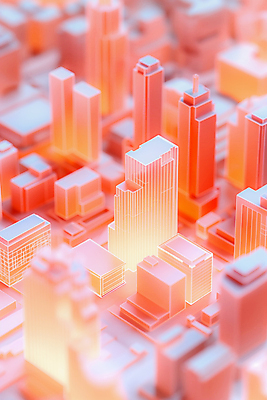 JPG 편집이미지 미래 빌딩 사람없음 건물 그래픽 주황색 미니어처 네온 미래도시 편집실사 AI컴퓨터그래픽 AI콘텐츠 건축물 컬러 컨셉 모형 도시 CG 파일형식