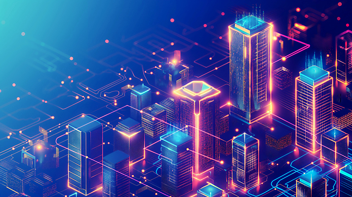 JPG 편집이미지 미래 빌딩 사람없음 건물 그래픽 파란색 미니어처 네온 미래도시 편집실사 AI컴퓨터그래픽 AI콘텐츠 건축물 컬러 컨셉 모형 도시 CG 파일형식