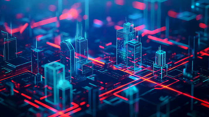 JPG 편집이미지 미래 빌딩 사람없음 건물 그래픽 빨간색 미니어처 네온 미래도시 편집실사 AI컴퓨터그래픽 AI콘텐츠 건축물 컬러 컨셉 모형 도시 CG 파일형식