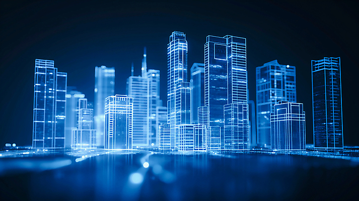 JPG 편집이미지 미래 빌딩 사람없음 건물 그래픽 파란색 미니어처 네온 미래도시 편집실사 AI컴퓨터그래픽 AI콘텐츠 건축물 컬러 컨셉 모형 도시 CG 파일형식