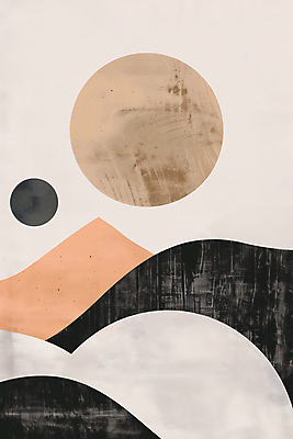 JPG 디자인 포스터 일러스트 추상 산 사람없음 그래픽 갈색 고요 원형 언덕 모던 기하학 미니멀 국내일러스트 AI일러스트 AI콘텐츠 도형 컬러 무늬 파일형식