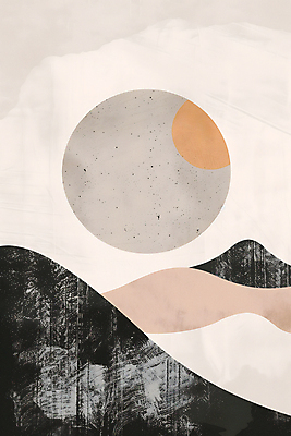 JPG 디자인 포스터 일러스트 추상 산 사람없음 그래픽 갈색 고요 원형 언덕 모던 기하학 미니멀 국내일러스트 AI일러스트 AI콘텐츠 도형 컬러 무늬 파일형식