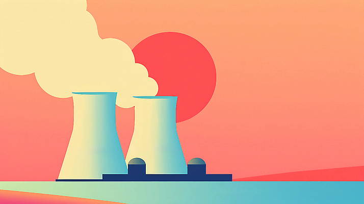 JPG 산업 일러스트 공장 굴뚝 사람없음 태양 환경 주황색 발전소 에너지 환경오염 연기 원자력 산업화 국내일러스트 AI일러스트 AI콘텐츠 자연요소 컬러 컨셉 공업 파일형식