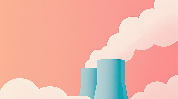 JPG 산업 분홍색 일러스트 공장 굴뚝 사람없음 환경 발전소 에너지 환경오염 연기 원자력 산업화 국내일러스트 AI일러스트 AI콘텐츠 컬러 컨셉 공업 파일형식