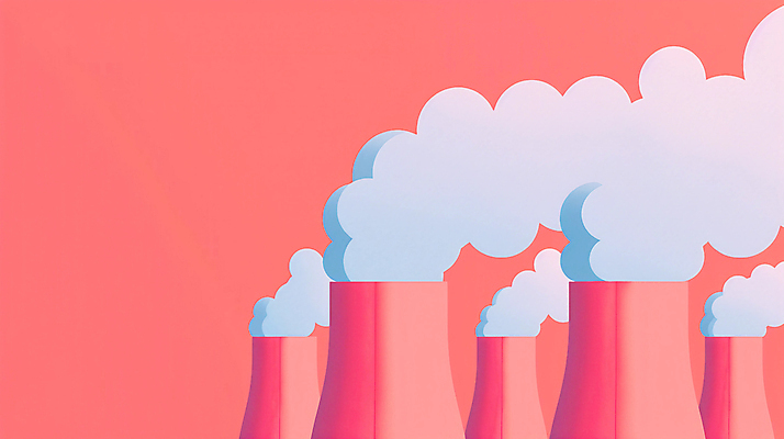 JPG 산업 분홍색 일러스트 공장 굴뚝 사람없음 환경 발전소 에너지 환경오염 연기 원자력 산업화 국내일러스트 AI일러스트 AI콘텐츠 컬러 컨셉 공업 파일형식