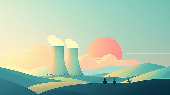 JPG 나무 산업 일러스트 공장 굴뚝 사람없음 초록색 태양 환경 발전소 에너지 환경오염 연기 원자력 산업화 국내일러스트 AI일러스트 AI콘텐츠 자연요소 식물 컬러 컨셉 공업 파일형식