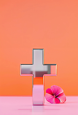 JPG 편집이미지 꽃 기독교 상징 십자가 사람없음 장식 반사 평화 금속 주황색 질감 광택 엘리먼트 편집실사 AI포토 AI콘텐츠 식물 종교 컬러 컨셉 재질 CG 파일형식