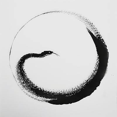 JPG 예술 선 상징 일러스트 붓터치 추상 새해 사람없음 평화 검은색 고요 원형 뱀띠 뱀 심볼 동양화 순환 심플 미니멀 을사년 국내일러스트 AI일러스트 AI콘텐츠 도형 컬러 컨셉 무늬 파충류 모션 미술 십이지신 파일형식 2025년