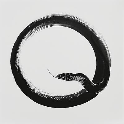JPG 예술 선 상징 일러스트 붓터치 추상 새해 사람없음 평화 검은색 고요 원형 뱀띠 뱀 심볼 동양화 순환 심플 미니멀 을사년 국내일러스트 AI일러스트 AI콘텐츠 도형 컬러 컨셉 무늬 파충류 모션 미술 십이지신 파일형식 2025년