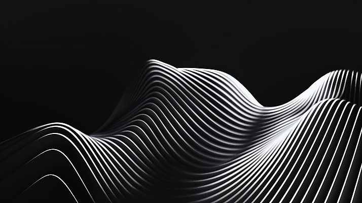 JPG 편집이미지 디자인 예술 패턴 곡선 추상 사람없음 검은색 모던 웨이브 기하학 미니멀 편집3D AI컴퓨터그래픽 AI콘텐츠 선 컬러 무늬 3D 파일형식