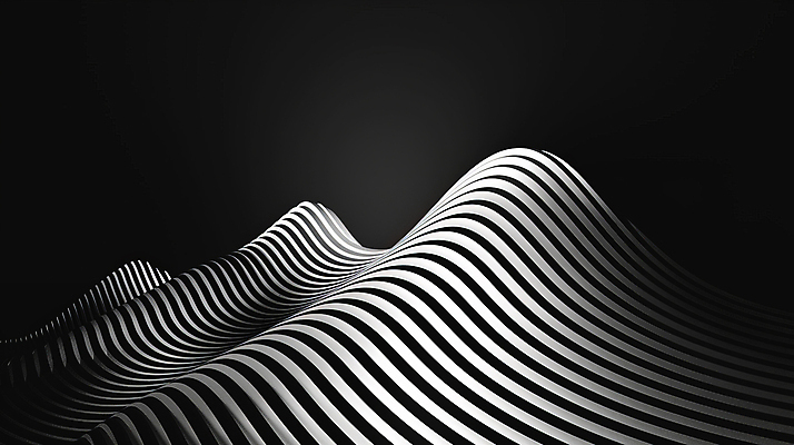 JPG 편집이미지 디자인 예술 패턴 곡선 추상 사람없음 검은색 모던 웨이브 기하학 미니멀 편집3D AI컴퓨터그래픽 AI콘텐츠 선 컬러 무늬 3D 파일형식