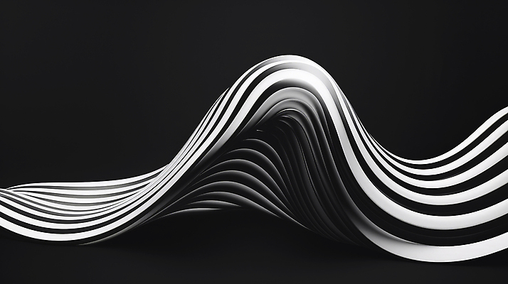 JPG 편집이미지 디자인 예술 패턴 곡선 추상 사람없음 검은색 모던 웨이브 기하학 미니멀 편집3D AI컴퓨터그래픽 AI콘텐츠 선 컬러 무늬 3D 파일형식