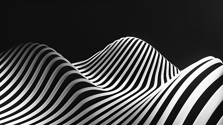 JPG 편집이미지 디자인 예술 패턴 곡선 추상 사람없음 검은색 모던 웨이브 기하학 미니멀 편집3D AI컴퓨터그래픽 AI콘텐츠 선 컬러 무늬 3D 파일형식