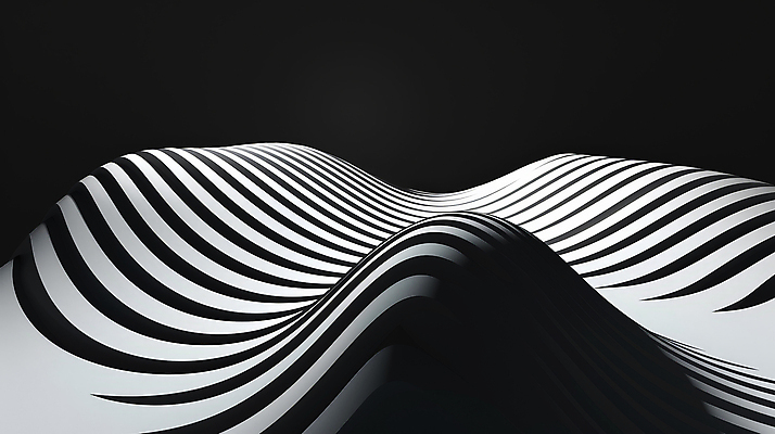 JPG 편집이미지 디자인 예술 패턴 곡선 추상 사람없음 검은색 모던 웨이브 기하학 미니멀 편집3D AI컴퓨터그래픽 AI콘텐츠 선 컬러 무늬 3D 파일형식