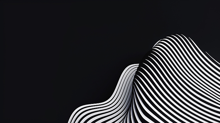 JPG 편집이미지 디자인 예술 패턴 곡선 추상 사람없음 검은색 모던 웨이브 기하학 미니멀 편집3D AI컴퓨터그래픽 AI콘텐츠 선 컬러 무늬 3D 파일형식