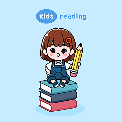 여자 어린이 하늘색 쿠션 일러스트 한명 미소 앉기 소녀 책 독서 연필 귀여움 읽기 책더미 소녀한명만 국내일러스트 AI파일 1 컨셉 모션 학용품 표정 사람 파란색 필기구 무더기 여자한명만 소녀만 파일형식 벡터