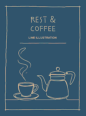 포스터 커피 일러스트 티타임 휴식 사람없음 파란색 빈티지 커피잔 커피포트 라인아트 드로잉 국내일러스트 AI파일 음료 선 컬러 컨셉 주전자 잔 미술 파일형식 벡터