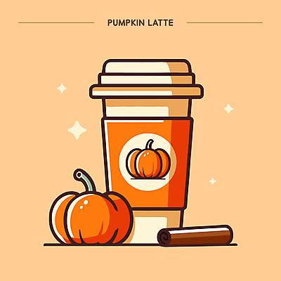 일러스트 호박 사람없음 주황색 카페 할로윈 가을 달콤 라떼 시나몬 컵홀더 테이크아웃컵 국내일러스트 AI파일 계절 커피 컬러 채소 컵 상점 맛 홀더 파일형식 벡터